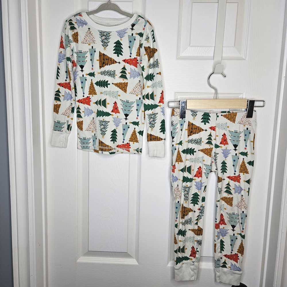NWOT Old Navy Christmas Colorful Tree Pajama Set Cotton Kids Size S